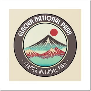 Beauty of Glacier National Park in Japanese Vibes Posters and Art